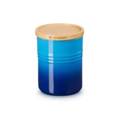Le Creuset Voorraadpot Met Houten Deksel ø 10 X 12 Cm Aardewerk Azure